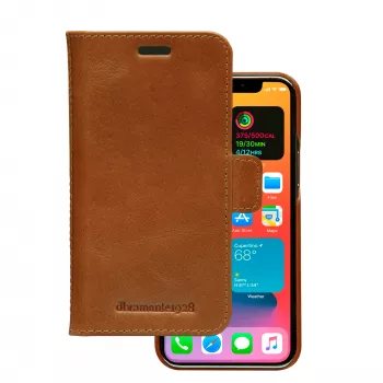 Maciņš dbramante1928 Lynge iPhone 12 mini (5.4 inch) — Tan, 3 kabatas kartēm, galda statīvs