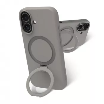 Mobilā telefona maciņš dbramante1928 Roskilde MS Kick ICON Apple iPhone 17, pelēks, ar statīvu