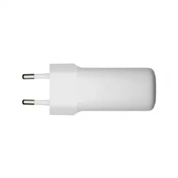Sienas lādētājs d bramante re-charge Pro — 2× USB-C 25W, 110–240V, Balts
