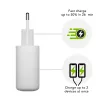 Sienas lādētājs d bramante re-charge Pro — 2× USB-C 25W, 110–240V, Balts