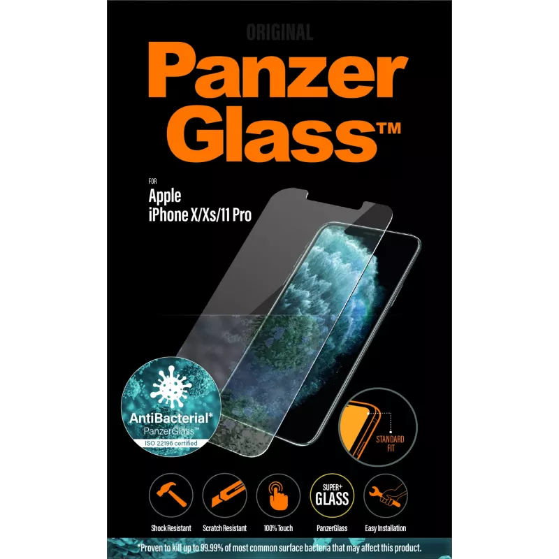 PanzerGlass ® Ekrāna aizsargs iPhone 11 Pro | Xs | X | Standarta piegulums