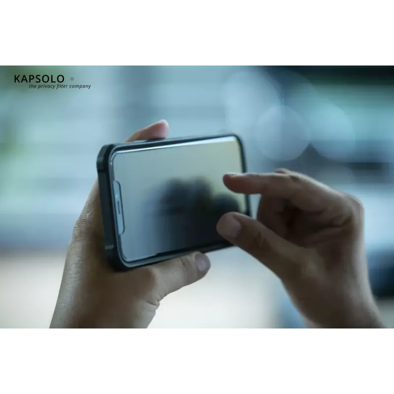 Privātuma filtrs Kapsolo 4-virzienu līmējošs iPhone 13 mini, 5.4 collas (13.7 cm), 50% gaismas caurlaidība, 2H skrāpējumu izturība