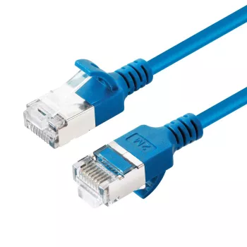 Microconnect V-FTP6A005B-SLIM tīkla kabelis zils 0.5 m Cat6a U/FTP (STP)
