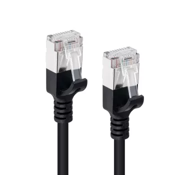 Microconnect V-FTP6A03S-SLIM tīkla kabelis, melns, 3 m, Cat6a U/FTP (STP)