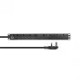 Lanview LVR-3MUK-SPD-UK8 strāvas sadales bloks 8×UK kontaktligzdas 1.4U Melns