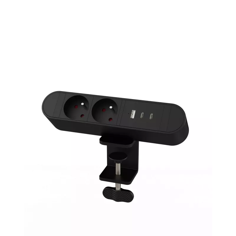 MicroConnect MC-MDPS-FR2-30W daudzfunkciju galda kontaktligzda, 2 ligzdas, 30 W