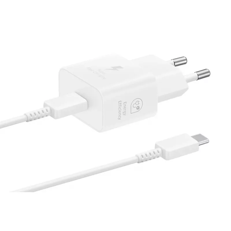 Samsung EP-T2510X balts universāls USB ātrās uzlādes lādētājs 25W