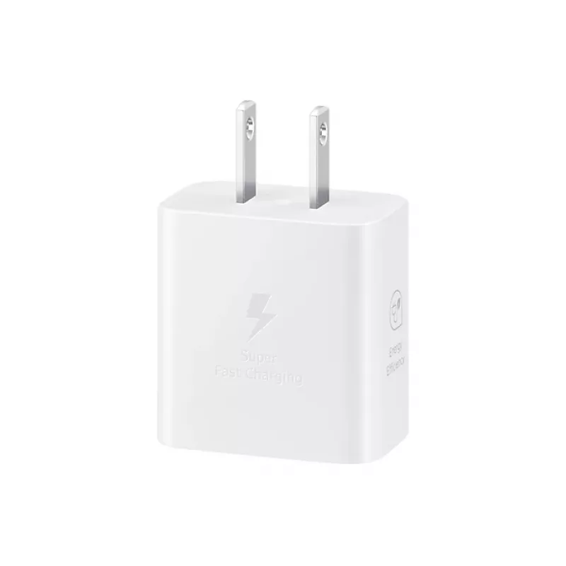 Samsung EP-T2510X balts universāls USB ātrās uzlādes lādētājs 25W