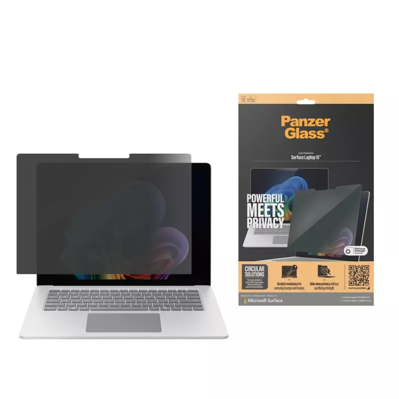 PanzerGlass® Privātuma ekrāna aizsargs Microsoft Surface Laptop 7th Edition 15'' | Ultra-Wide Fit