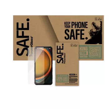 PanzerGlass SAFE. by® Ekrāna aizsargs Samsung Galaxy Xcover7 Pro | Xcover7 | Xcover6 Pro | Ultra-Wide Fit | Vairumā