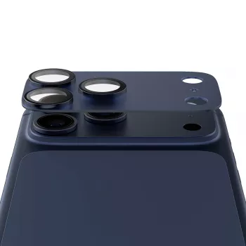 PanzerGlass Fender Deep Blue kameras aizsargs iPhone 17 Pro Max, silikona, skrāpējumu un triecienu izturīgs