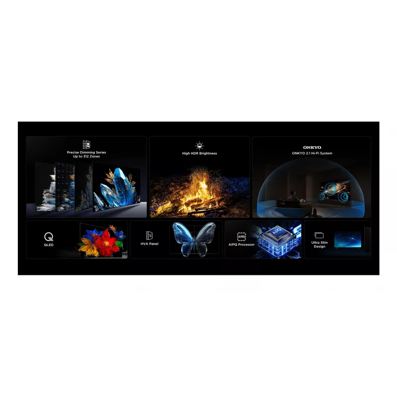 TCL Q6C 65Q6C televizors 165.1 cm (65 colli) 4K Ultra HD Smart TV Wi-Fi Metālisks