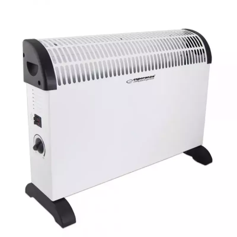 Konvektora elektriskais sildītājs ESPERANZA EHH008 — 2000 W, 3 jaudas līmeņi, regulējams termostats, balts