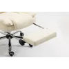 Grozāmais biroja krēsls ActiveJet YK7416 — ergonomisks krēsls, bēšs eko āda, metāla rāmis, polsterēta atzveltne, kāju balsts