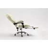 Grozāmais biroja krēsls ActiveJet YK7416 — ergonomisks krēsls, bēšs eko āda, metāla rāmis, polsterēta atzveltne, kāju balsts