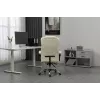 Grozāmais biroja krēsls ActiveJet YK7416 — ergonomisks krēsls, bēšs eko āda, metāla rāmis, polsterēta atzveltne, kāju balsts