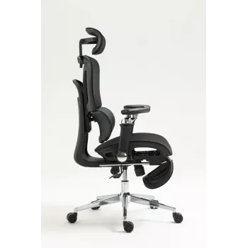 Ergonomisks biroja krēsls ActiveJet YK848 — sieta sēdeklis un atzveltne, melns, atzveltne 50,5×57 cm, sēdekļa platums 48,5 cm