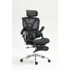 Ergonomisks biroja krēsls ActiveJet YK848 — sieta sēdeklis un atzveltne, melns, atzveltne 50,5×57 cm, sēdekļa platums 48,5 cm