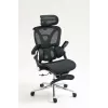 Ergonomisks biroja krēsls ActiveJet YK848 — sieta sēdeklis un atzveltne, melns, atzveltne 50,5×57 cm, sēdekļa platums 48,5 cm