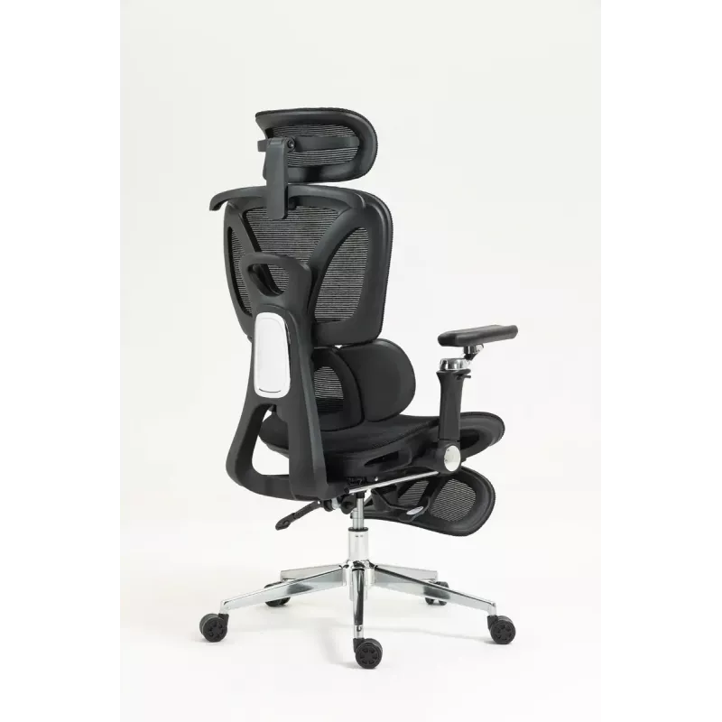 Ergonomisks biroja krēsls ActiveJet YK848 — sieta sēdeklis un atzveltne, melns, atzveltne 50,5×57 cm, sēdekļa platums 48,5 cm