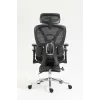 Ergonomisks biroja krēsls ActiveJet YK848 — sieta sēdeklis un atzveltne, melns, atzveltne 50,5×57 cm, sēdekļa platums 48,5 cm