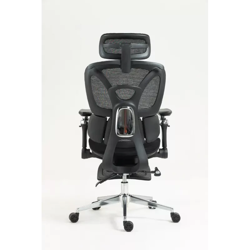 Ergonomisks biroja krēsls ActiveJet YK848 — sieta sēdeklis un atzveltne, melns, atzveltne 50,5×57 cm, sēdekļa platums 48,5 cm