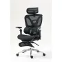 Ergonomisks biroja krēsls ActiveJet YK848 — sieta sēdeklis un atzveltne, melns, atzveltne 50,5×57 cm, sēdekļa platums 48,5 cm