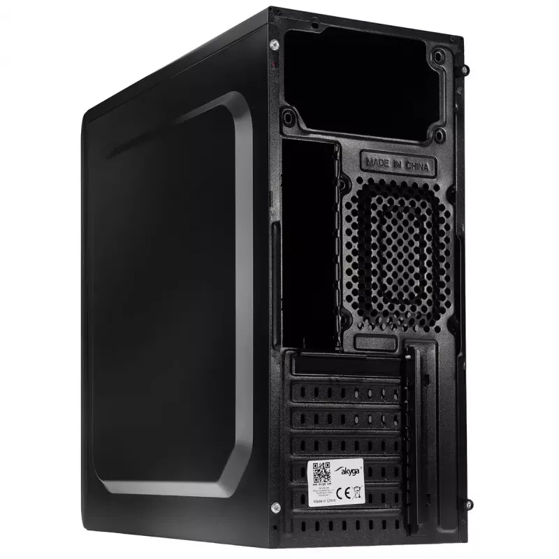Akyga AK939BL Midi Tower datora korpuss, ATX / Micro ATX / Mini ITX, 2x USB 2.0, bez barošanas bloka, melns
