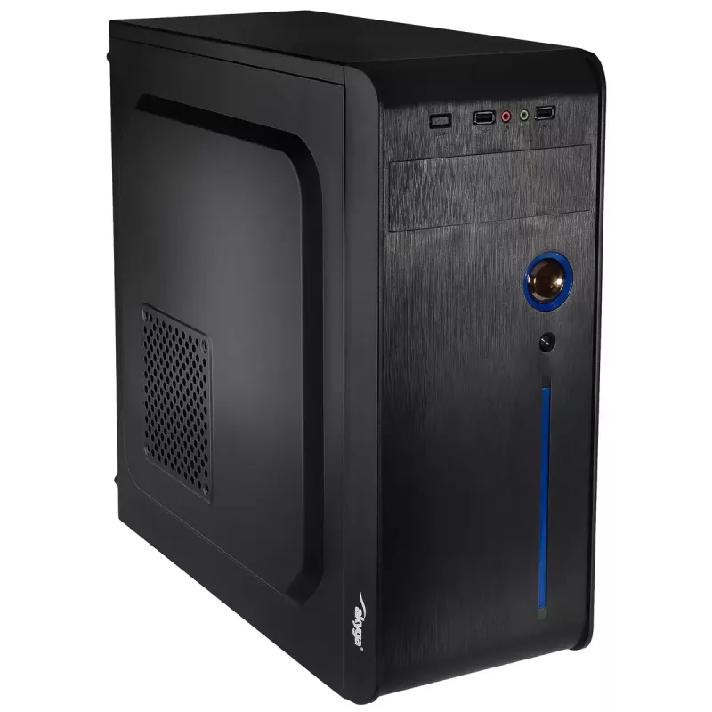 Akyga AK939BL Midi Tower datora korpuss, ATX / Micro ATX / Mini ITX, 2x USB 2.0, bez barošanas bloka, melns