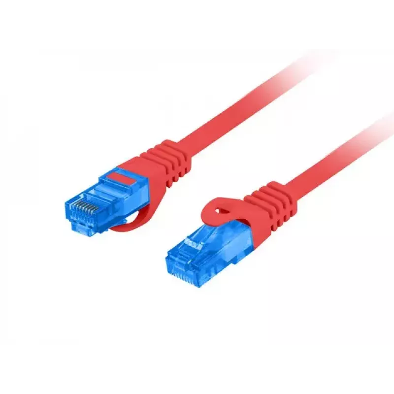 LANBERG RJ-45 Cat6a savienojuma kabelis PCF6A-10CC-0100-R, 1 m, S/FTP, CCA, LSZH, sarkans