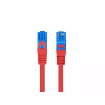 LANBERG RJ-45 Cat6a savienojuma kabelis PCF6A-10CC-0100-R, 1 m, S/FTP, CCA, LSZH, sarkans