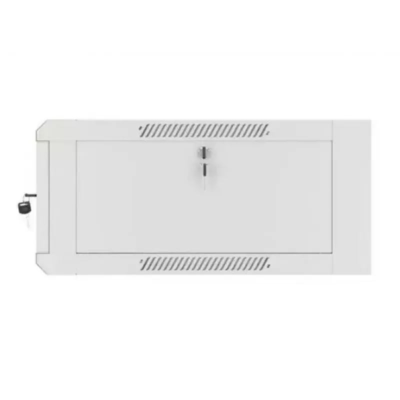 Sienas 19 collu 4U tīkla skapis LANBERG WAFA-5604-10S, 600 mm dziļums, pelēks, stikla durvis (salocīts)