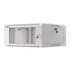 Sienas 19 collu 4U tīkla skapis LANBERG WAFA-5604-10S, 600 mm dziļums, pelēks, stikla durvis (salocīts)
