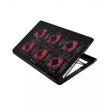 Laptop dzesēšanas paliktnis SAVIO COS-01 ar 6 fona apgaismotiem ventilatoriem 2000 RPM, USB 2.0, līdz 17.3 collu ekrāniem