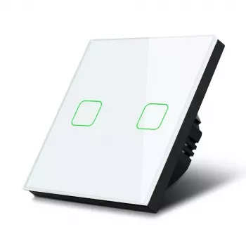 Pieskārienu gaismas slēdzis MACLEAN MCE703W, stikla panelis, 1 grupa, 220V