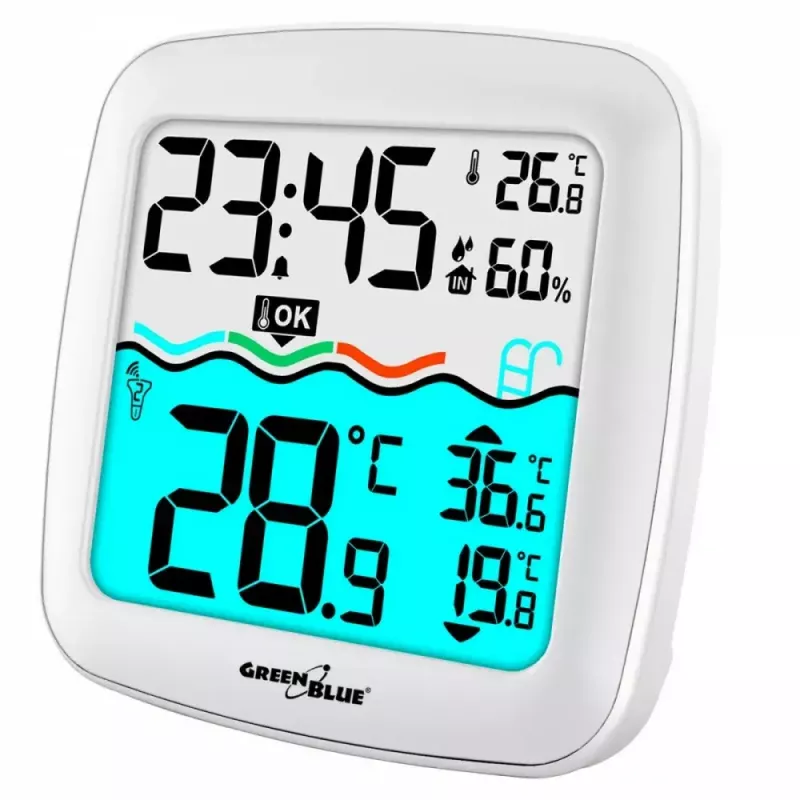 Bezvadu baseina temperatūras sensors GreenBlue GB216 IPX7 ūdensizturīgs