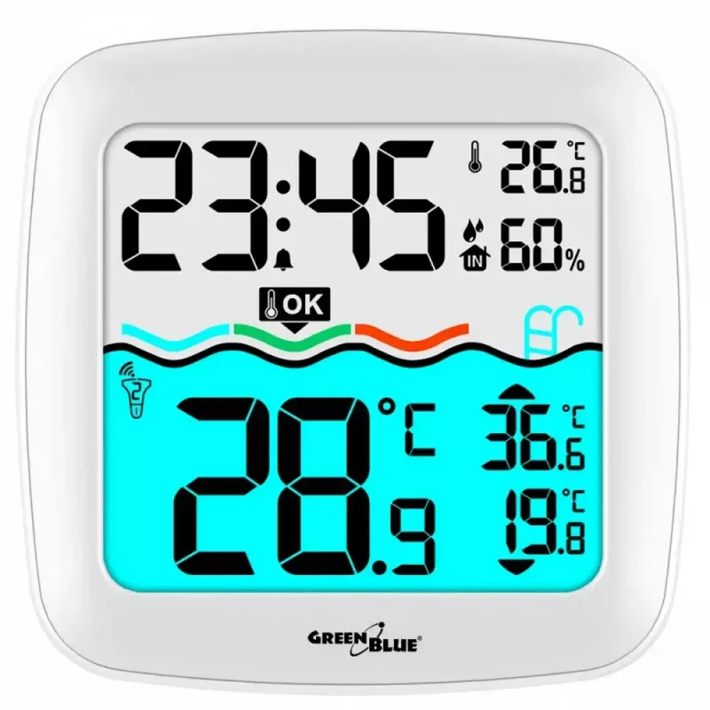 Bezvadu baseina temperatūras sensors GreenBlue GB216 IPX7 ūdensizturīgs