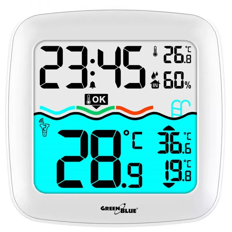Bezvadu baseina temperatūras sensors GreenBlue GB216 IPX7 ūdensizturīgs