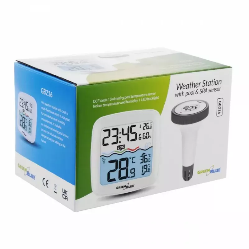 Bezvadu baseina temperatūras sensors GreenBlue GB216 IPX7 ūdensizturīgs