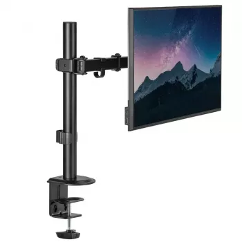 Monitora galda stiprinājums MACLEAN MC-753N 17–32 collu ekrāniem, VESA 75x75 / 100x100, max 9 kg, slīpums ±45°, pagrieziens ±180°, augstuma regulējams