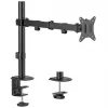 Monitora galda stiprinājums MACLEAN MC-753N 17–32 collu ekrāniem, VESA 75x75 / 100x100, max 9 kg, slīpums ±45°, pagrieziens ±180°, augstuma regulējams