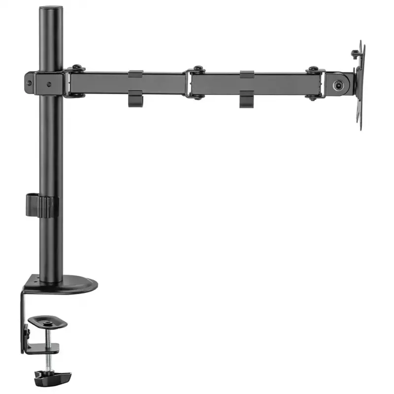 Monitora galda stiprinājums MACLEAN MC-753N 17–32 collu ekrāniem, VESA 75x75 / 100x100, max 9 kg, slīpums ±45°, pagrieziens ±180°, augstuma regulējams
