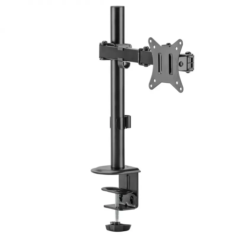 Monitora galda stiprinājums MACLEAN MC-753N 17–32 collu ekrāniem, VESA 75x75 / 100x100, max 9 kg, slīpums ±45°, pagrieziens ±180°, augstuma regulējams