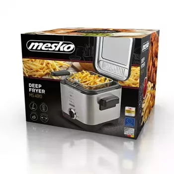 Fritieris Mesko Home MS 4910 Vienvietīgs 1.5 L 900 W Melns Satīna tērauds