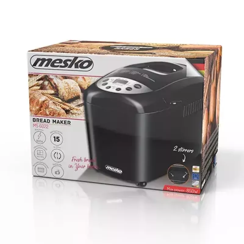 Maizes cepējs Mesko Home MS 6022 850 W Melns Digitālais taimeris