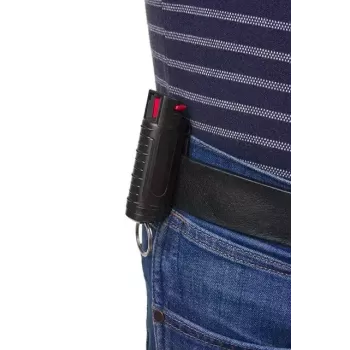 Personīgās aizsardzības piparu gēls GUARD YC-10014, 20 ml, 2 000 000 SHU, melns, atslēgu klipsis