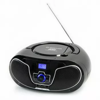 Portatīvais skaļrunis MANTA BBX007 ar Bluetooth 5.0, FM radio (87.5–108 MHz), LCD, teleskopisko antenu
