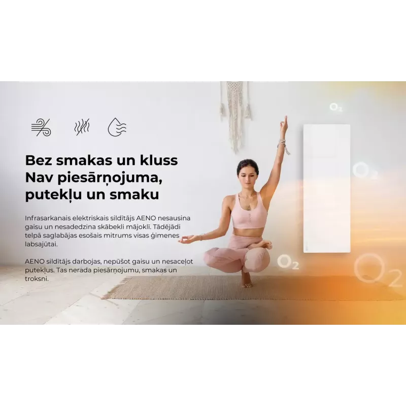 Infrasarkanais elektriskais sildītājs AENO Premium Eco Smart Heater AGH0005S, Pelēks