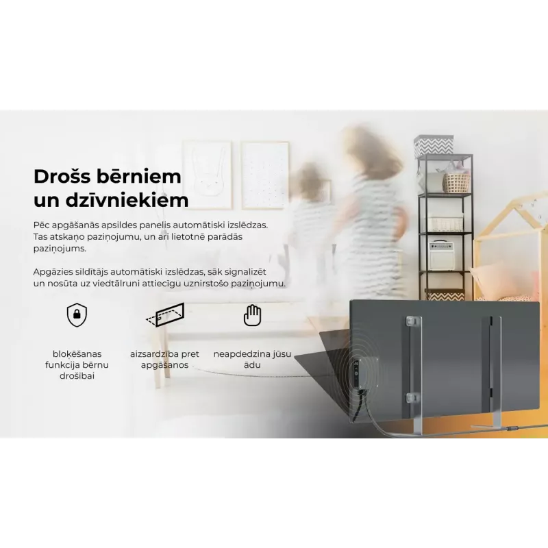 Infrasarkanais elektriskais sildītājs AENO Premium Eco Smart Heater AGH0005S, Pelēks
