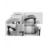 Spēļu krēsls Huzaro FORCE 4.7 Bucket Seat Pelēks — audums, polsterēts sēdeklis un atzveltne, kāju balsts, max svars 140 kg, augstums 113–123 cm